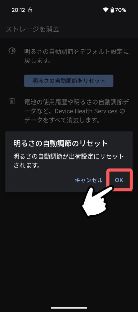 Pixel,画面,暗い,自動調整,リセット,カメラ